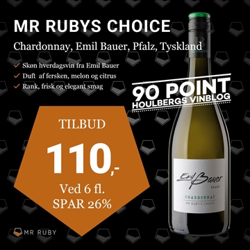 2024 Chardonnay "Mr Ruby´s Choice", Emil Bauer, Pfalz, Tyskland 